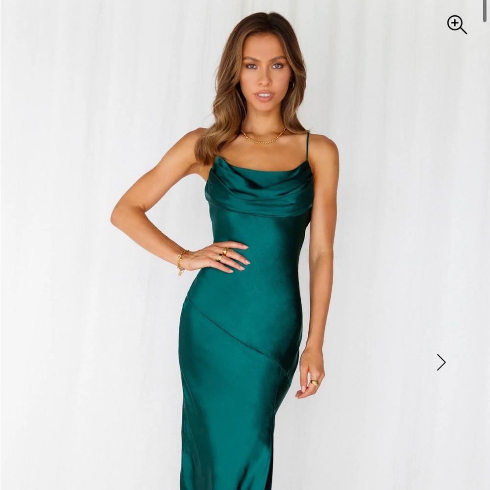 Hello Molly Strapless Emerald Dress